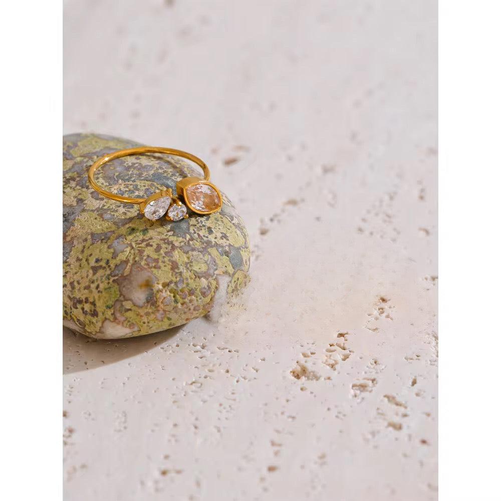Triple Stone Marquise Ring