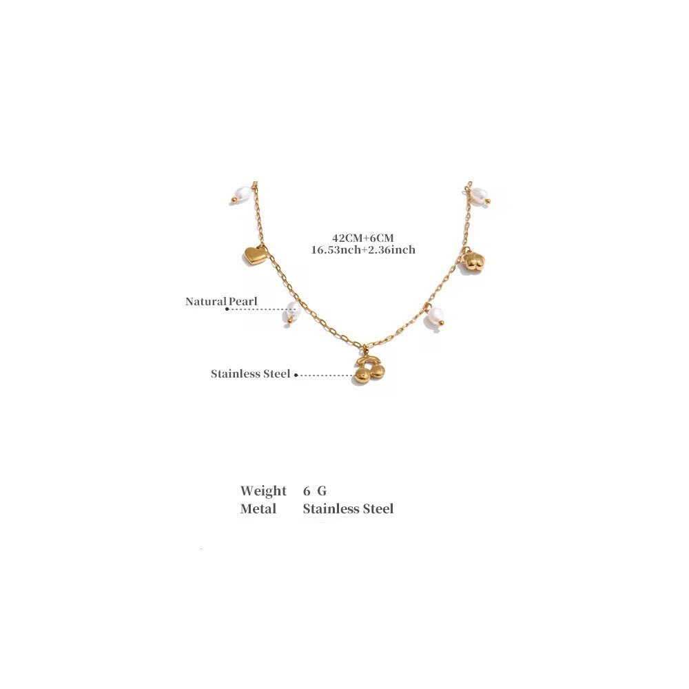 Golden Charm Cascade Necklace
