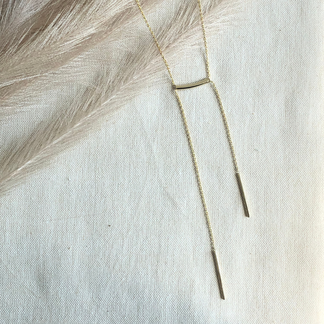 Lopsided Bar Chain - Gold Coated