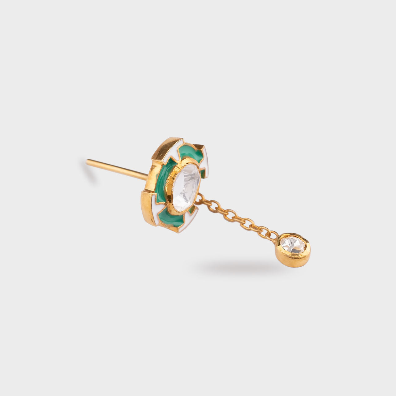 Oval Mint Drop - Gold Plated 925 Silver