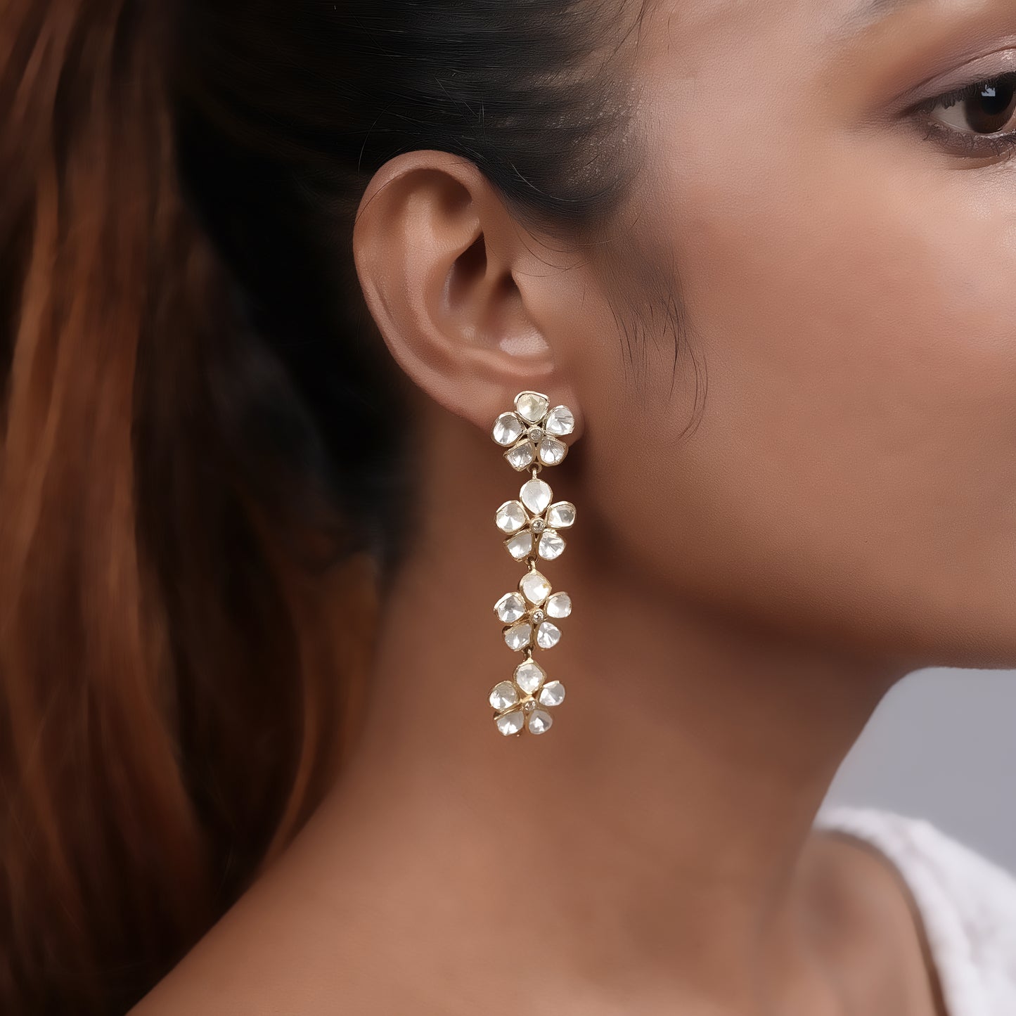 Flower Fall - Gold Plated 925 Silver