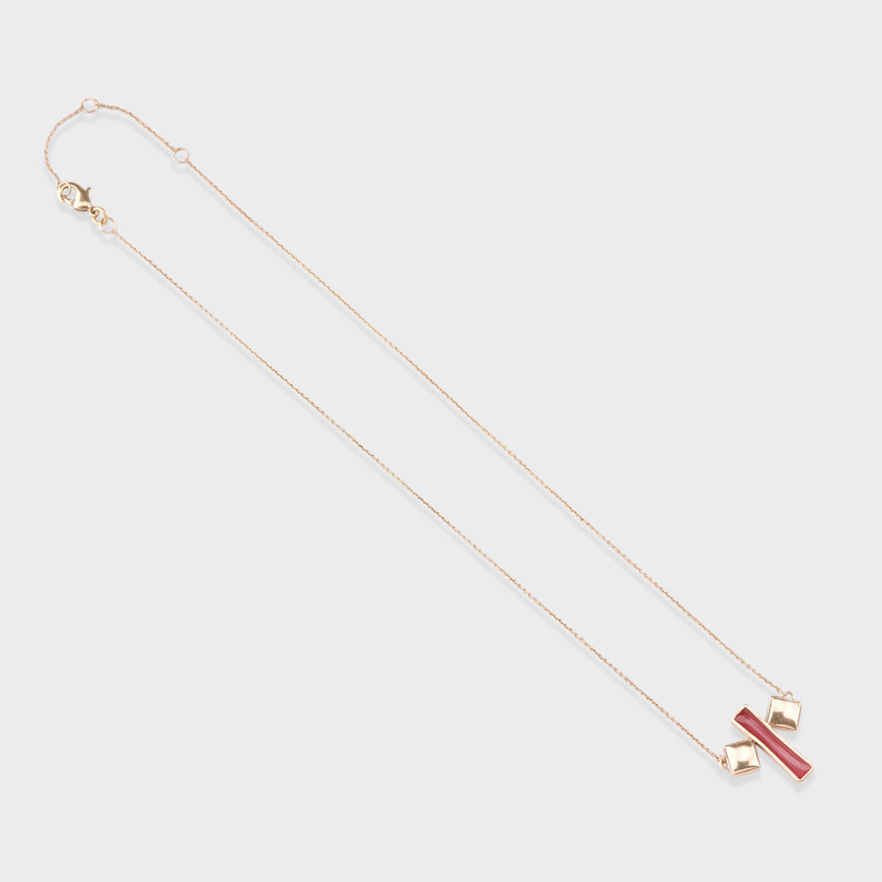 Mid-Red Pendant Gold Coated