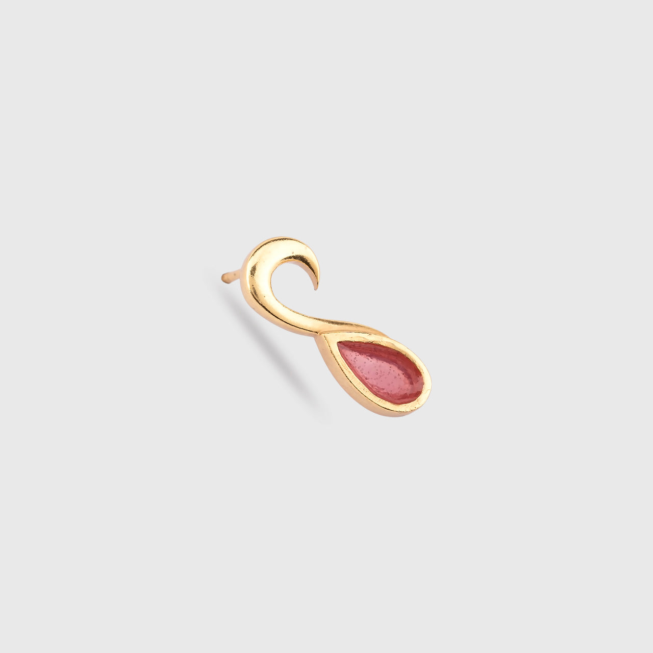 Scarlet Wave Drops - Gold Coated Earrings
