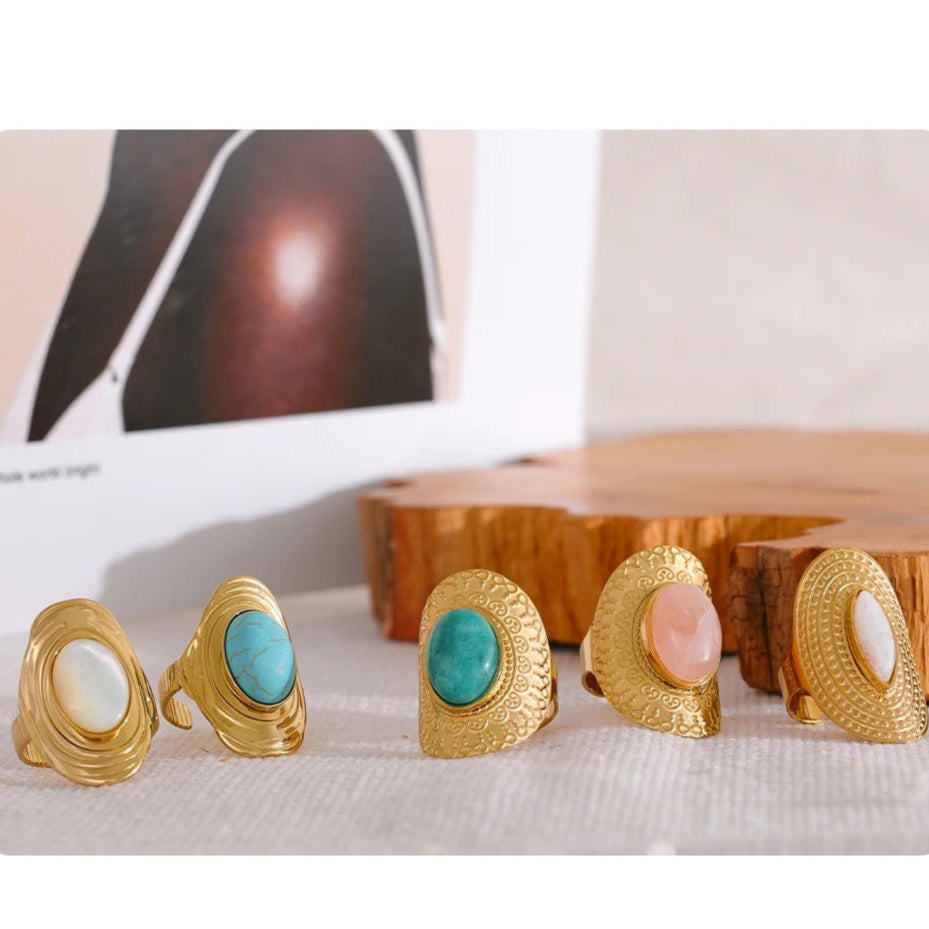 Majestic Oval Bands - 18K Gold Coated