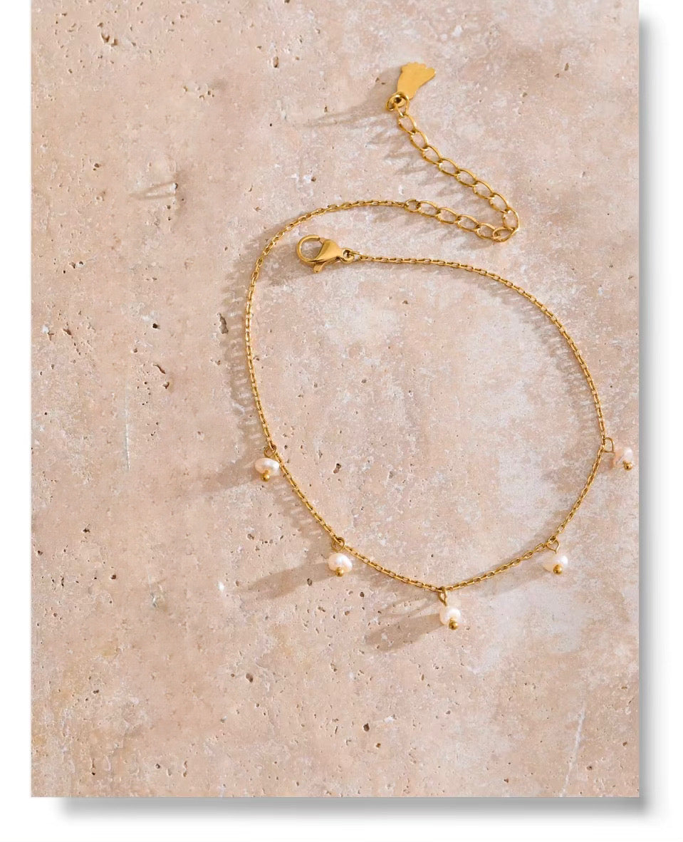 Seaside Pearl Anklet