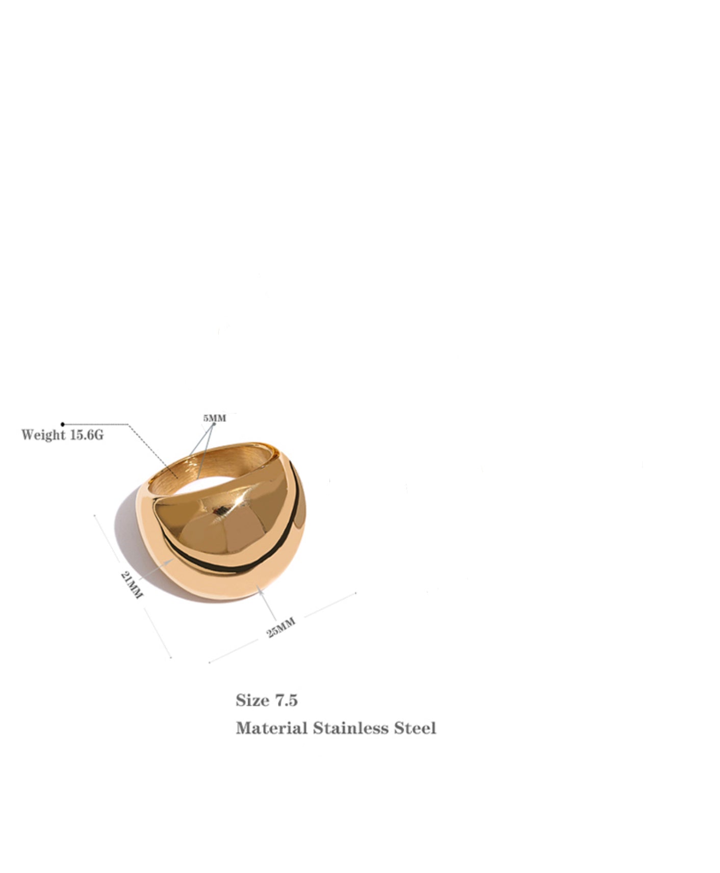 Astra Statement Ring - 18K Gold Coated