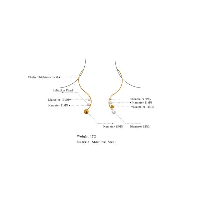 Orion Pearl Choker - 18K Gold Coated