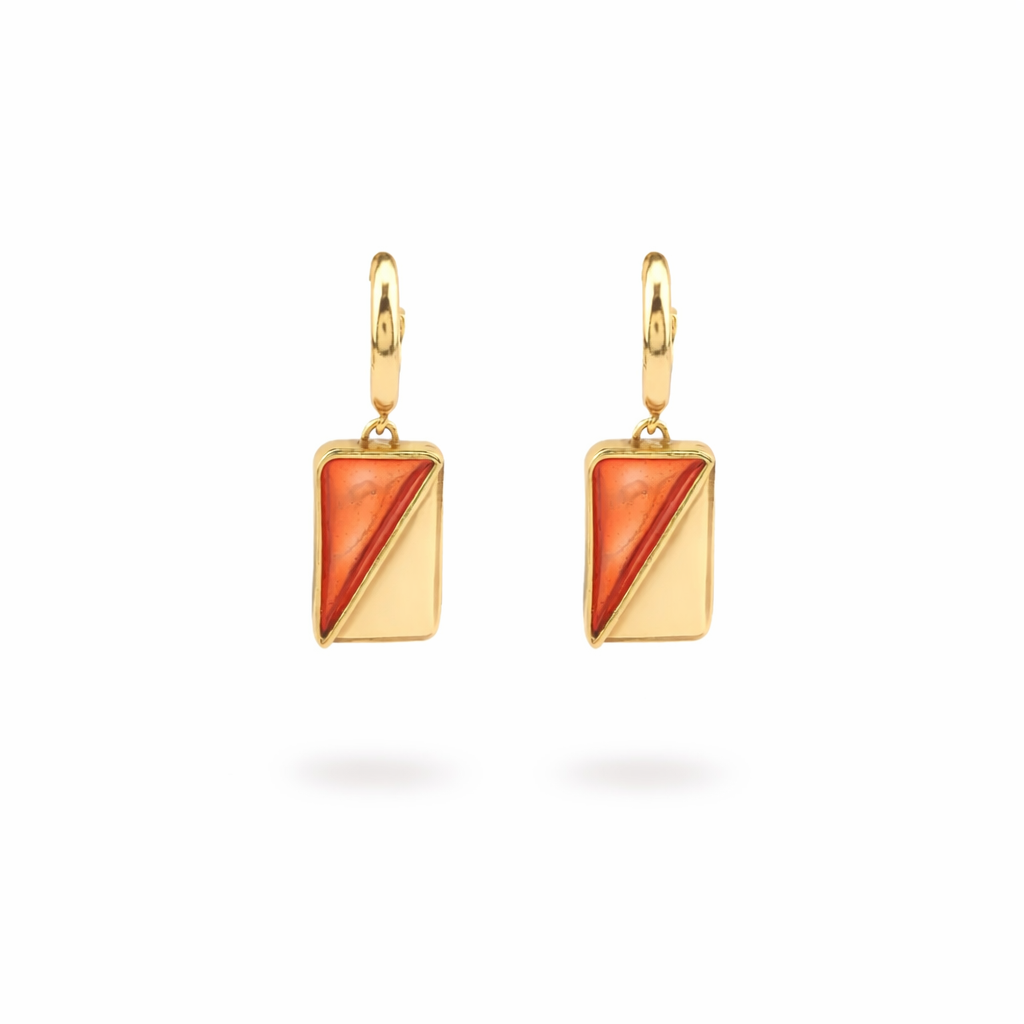 Auburn Splits - Gold Coated Earrings