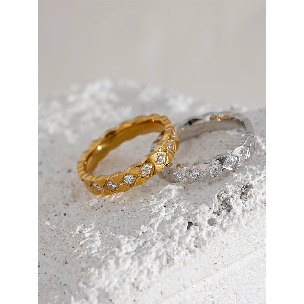 Skylark Ring Bands - 18K Gold Coated