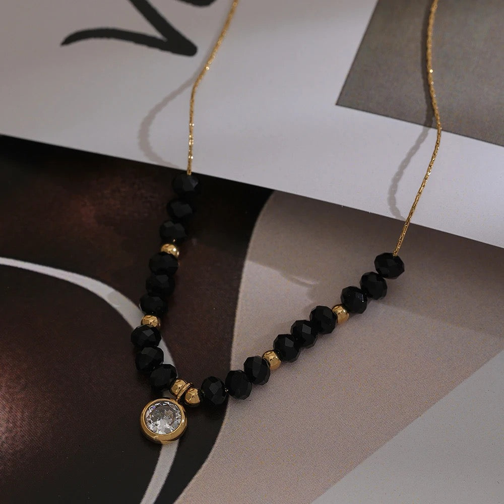 Dark Star Necklace - 18K Gold Coated