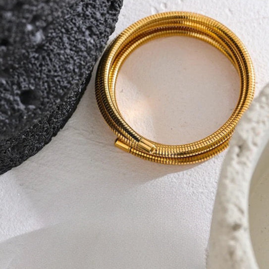 Wrapped Viper Bracelet - 18K Gold Coated