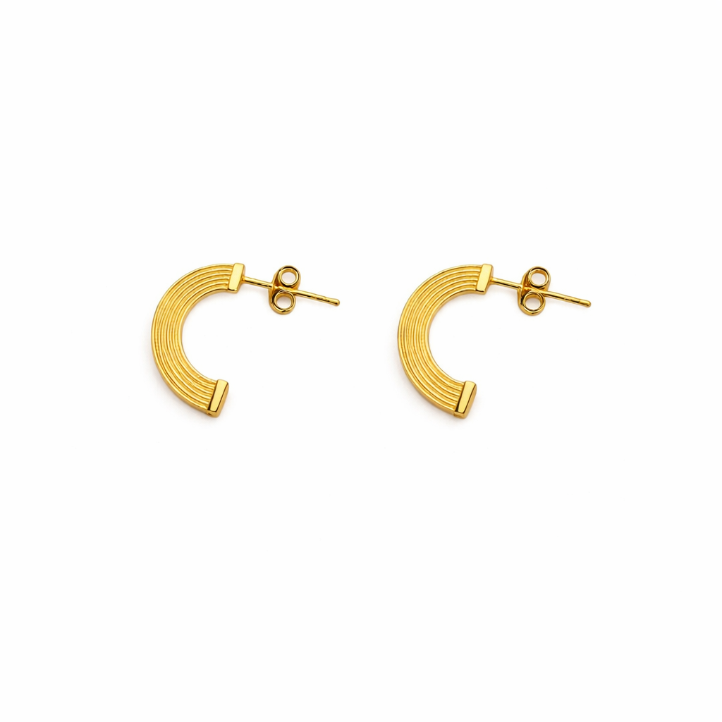 C U Studs -  24K Gold Coated