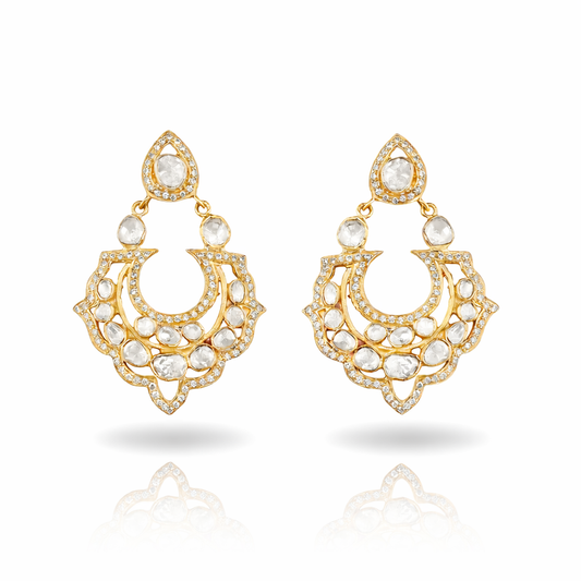 Cocktail Chandbalis - Gold Plated 925 Silver
