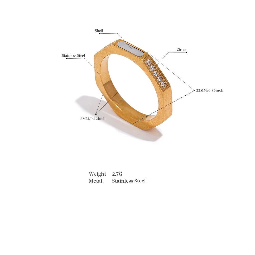 Cinnabar Band - 18K Gold Coated
