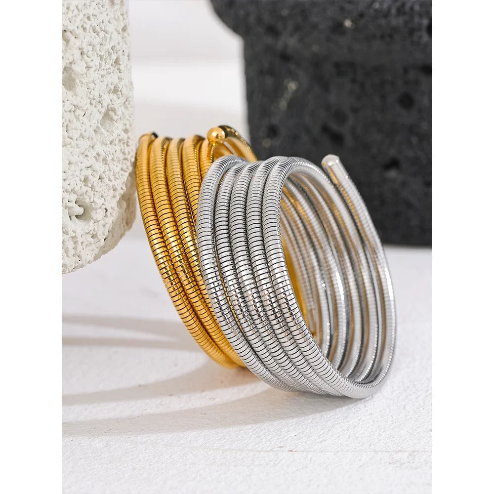 Wrapped Viper Bracelet - 18K Gold Coated