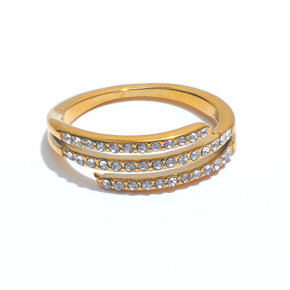 Kira Swarovski Ring - 18K Gold Coated