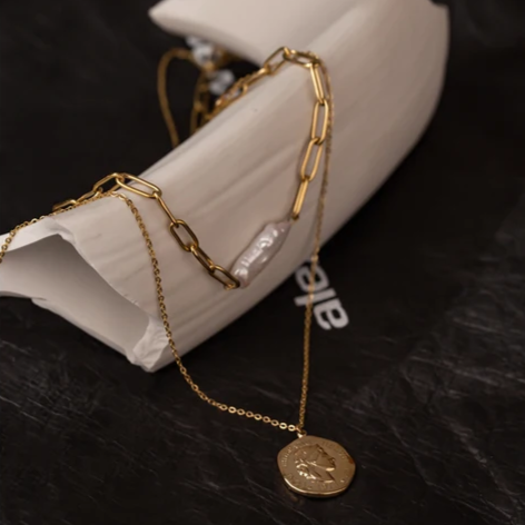 Nebula Stacking Necklace - 18K Gold Coated