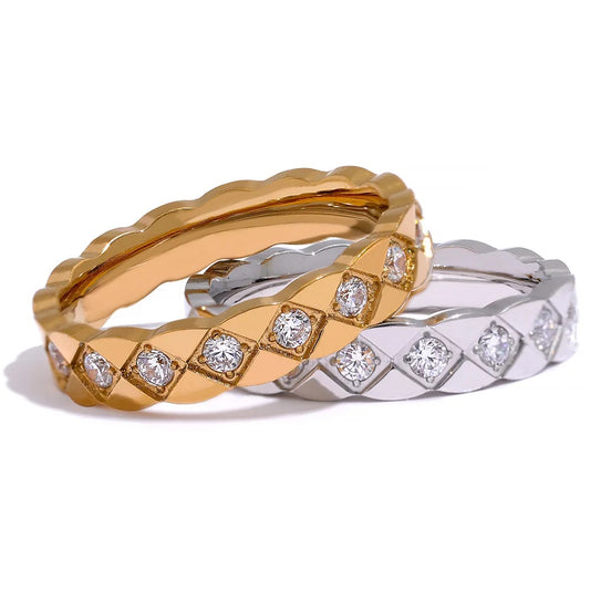 Skylark Ring Bands - 18K Gold Coated