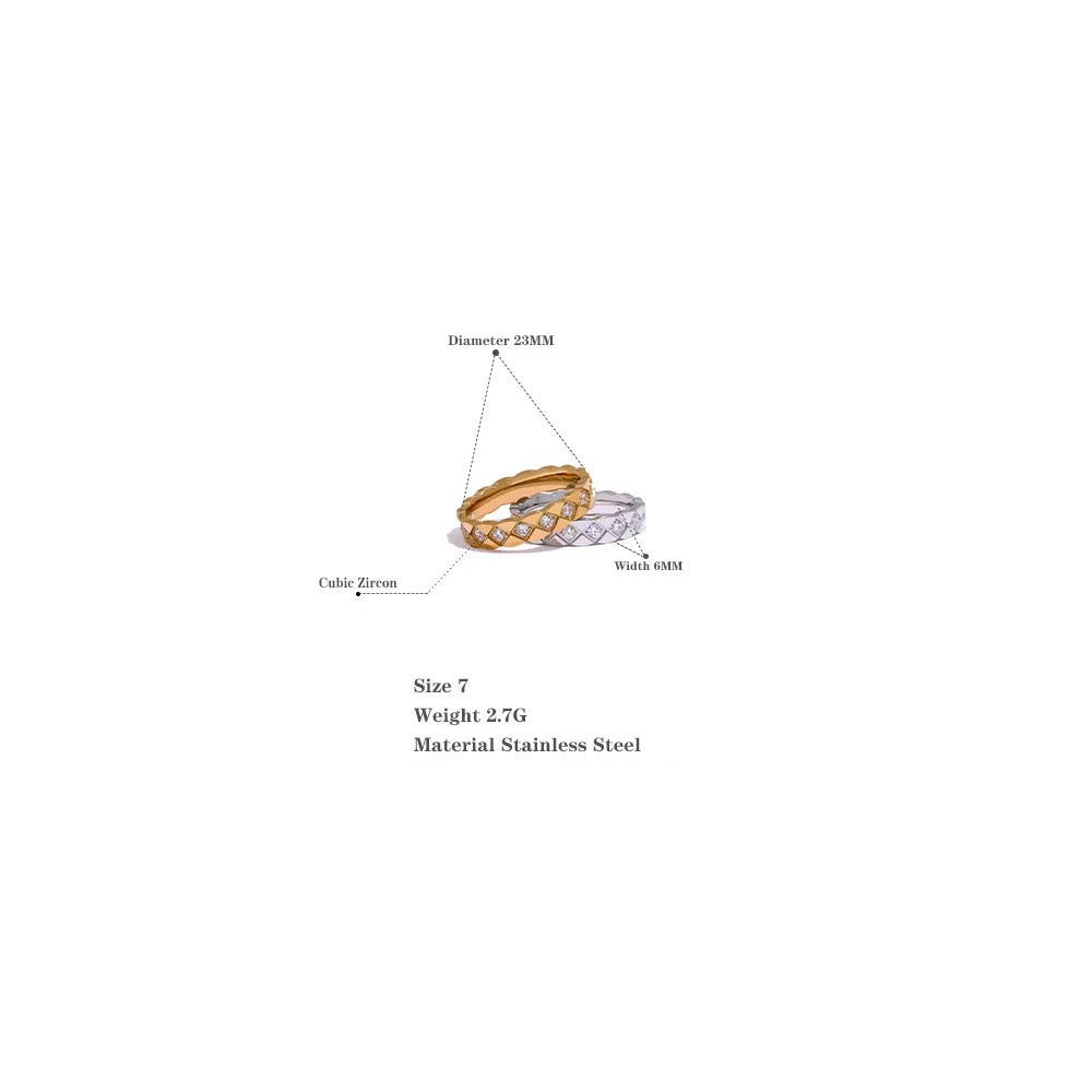 Skylark Ring Bands - 18K Gold Coated