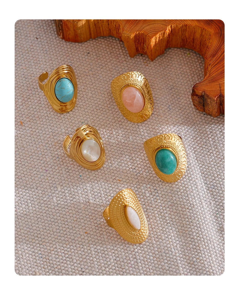 Majestic Oval Bands - 18K Gold Coated