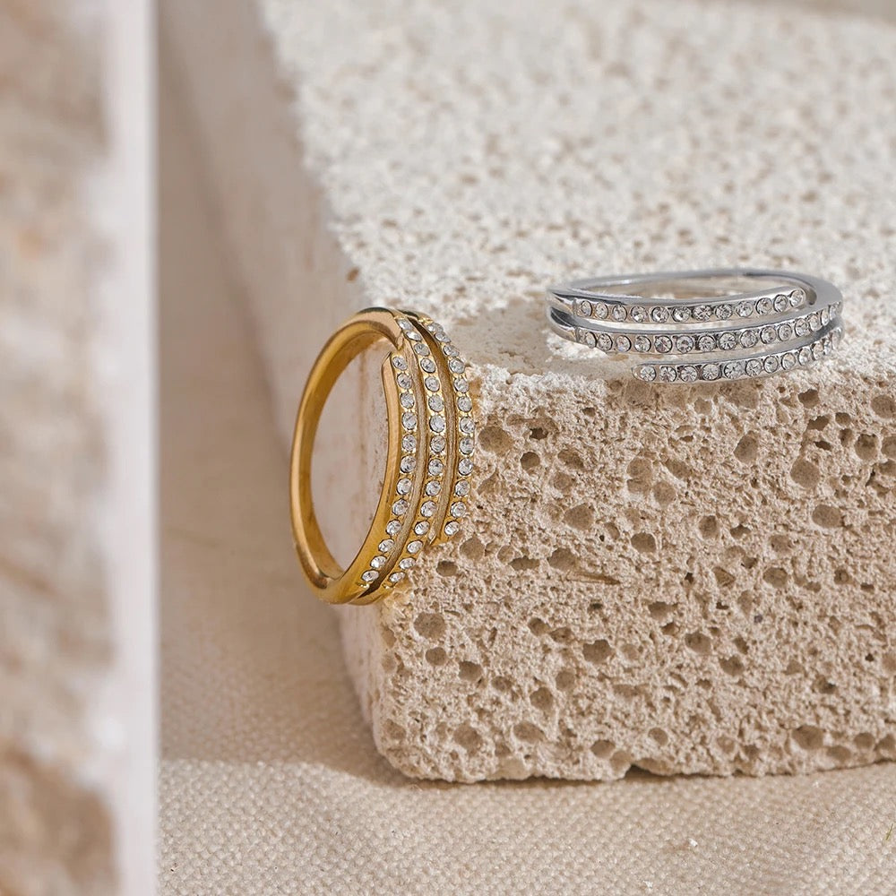 Kira Swarovski Ring - 18K Gold Coated