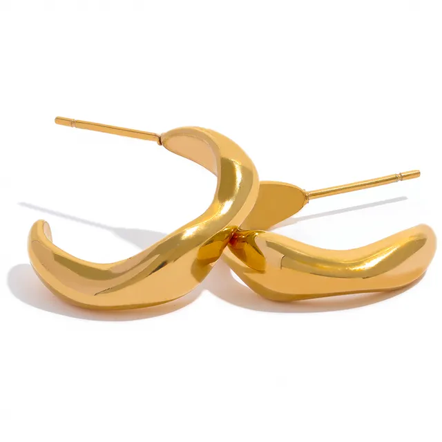 Thule Curvy Hoops - 18K Gold Coated