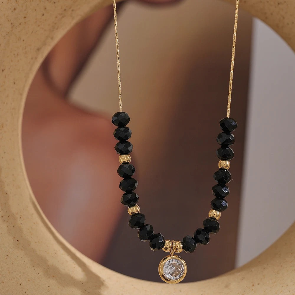 Dark Star Necklace - 18K Gold Coated