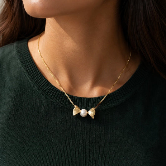 Gift of Pearls - Gold Coated Necklace