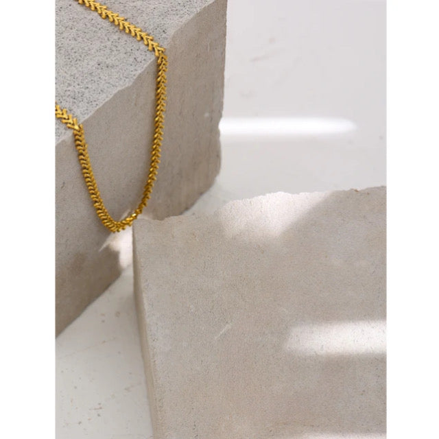 Dia Drop Link Chain Necklace