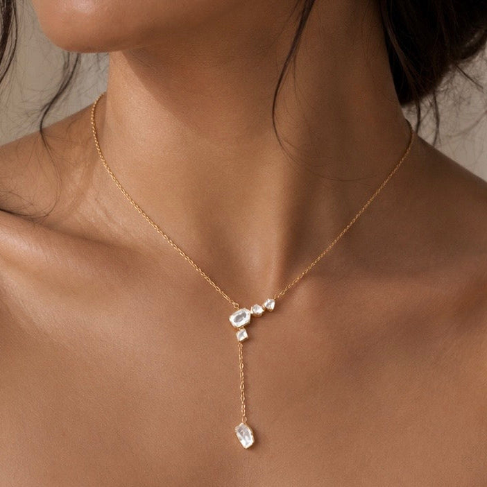 Moon Drop Pendant - Gold Plated 925 Silver