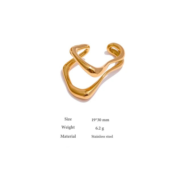 Vega Ear Cuff - Single Piece - 18K Gold Coated