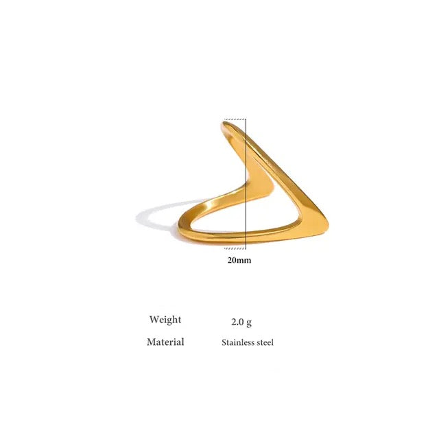Lyra Spike Ring - 18K Gold Coated