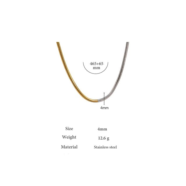 Triton Dual Tone Chain - 18K Gold Coated