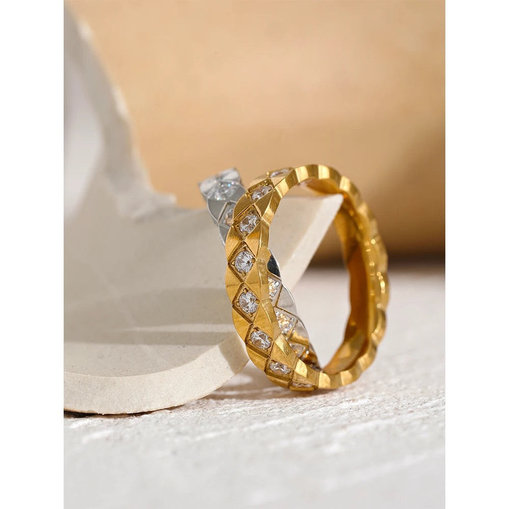 Skylark Ring Bands - 18K Gold Coated