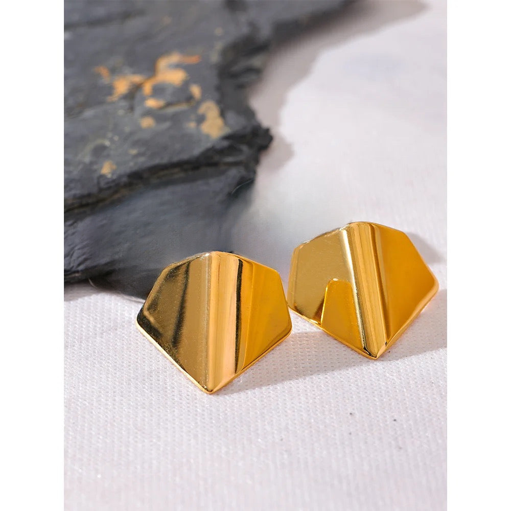 Paper Plane Earrings - 18 Karat Gold Coating
