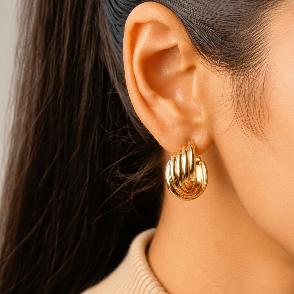 Golden Twister Earrings