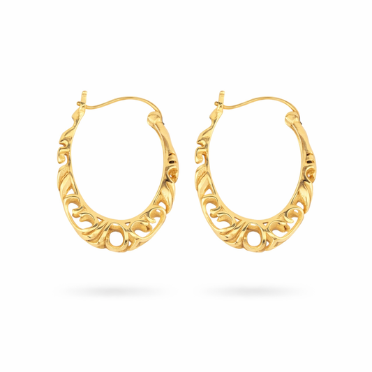 Baroque Earrings - 18K Gold Coated