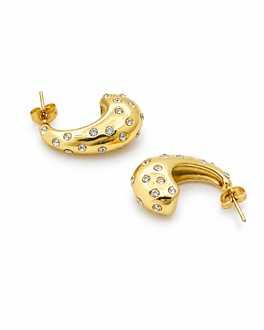 Drop earring with stone