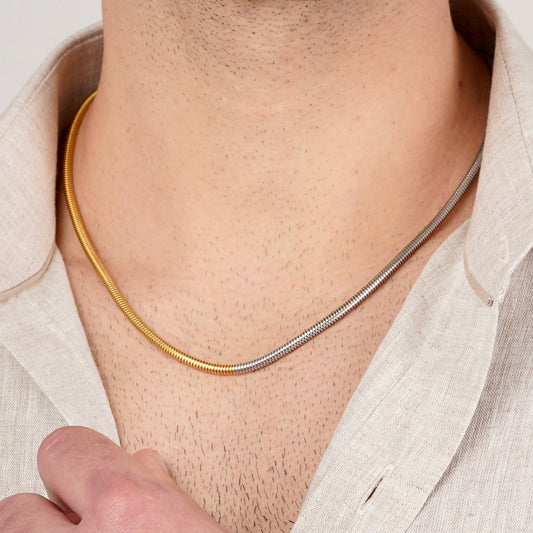 Triton Dual Tone Chain - 18K Gold Coated