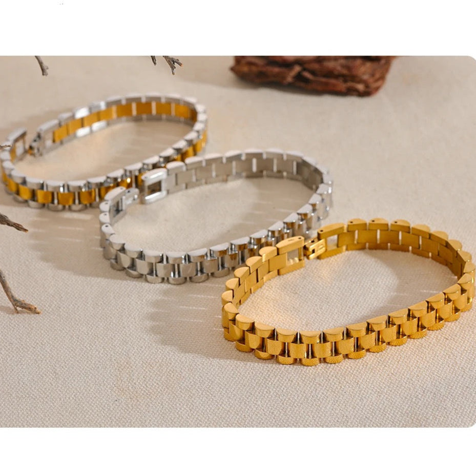 Marco Watch Strap Bracelet - 18K Gold Coated
