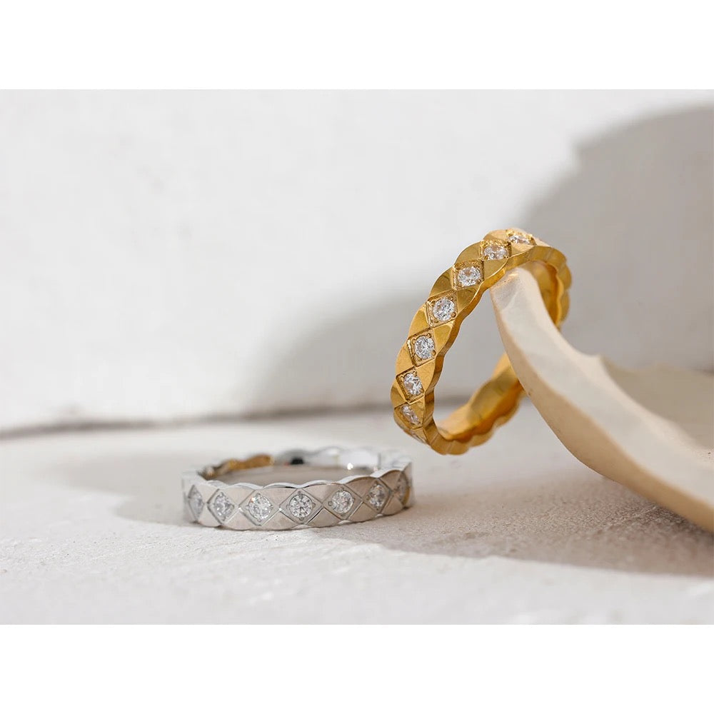 Skylark Ring Bands - 18K Gold Coated