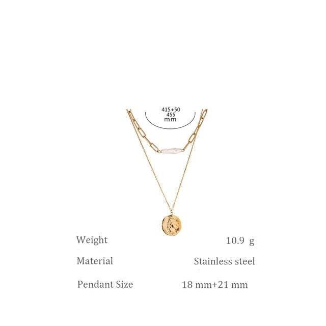 Nebula Stacking Necklace - 18K Gold Coated