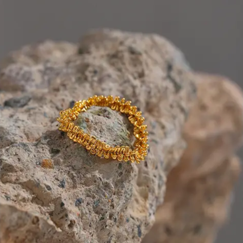 Carina Flexi Chain Ring - 18K Gold Coated