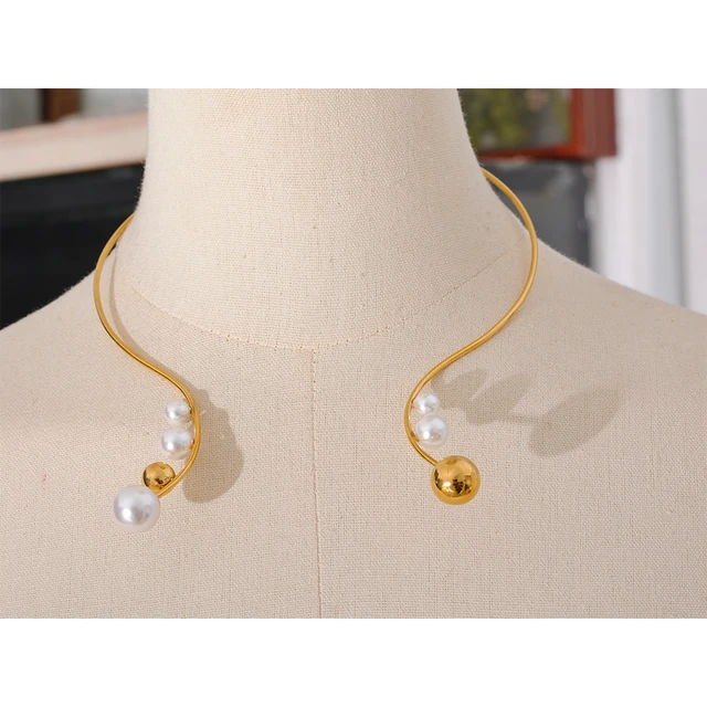 Orion Pearl Choker - 18K Gold Coated
