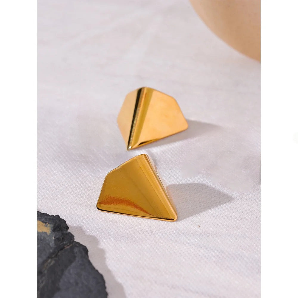 Paper Plane Earrings - 18 Karat Gold Coating