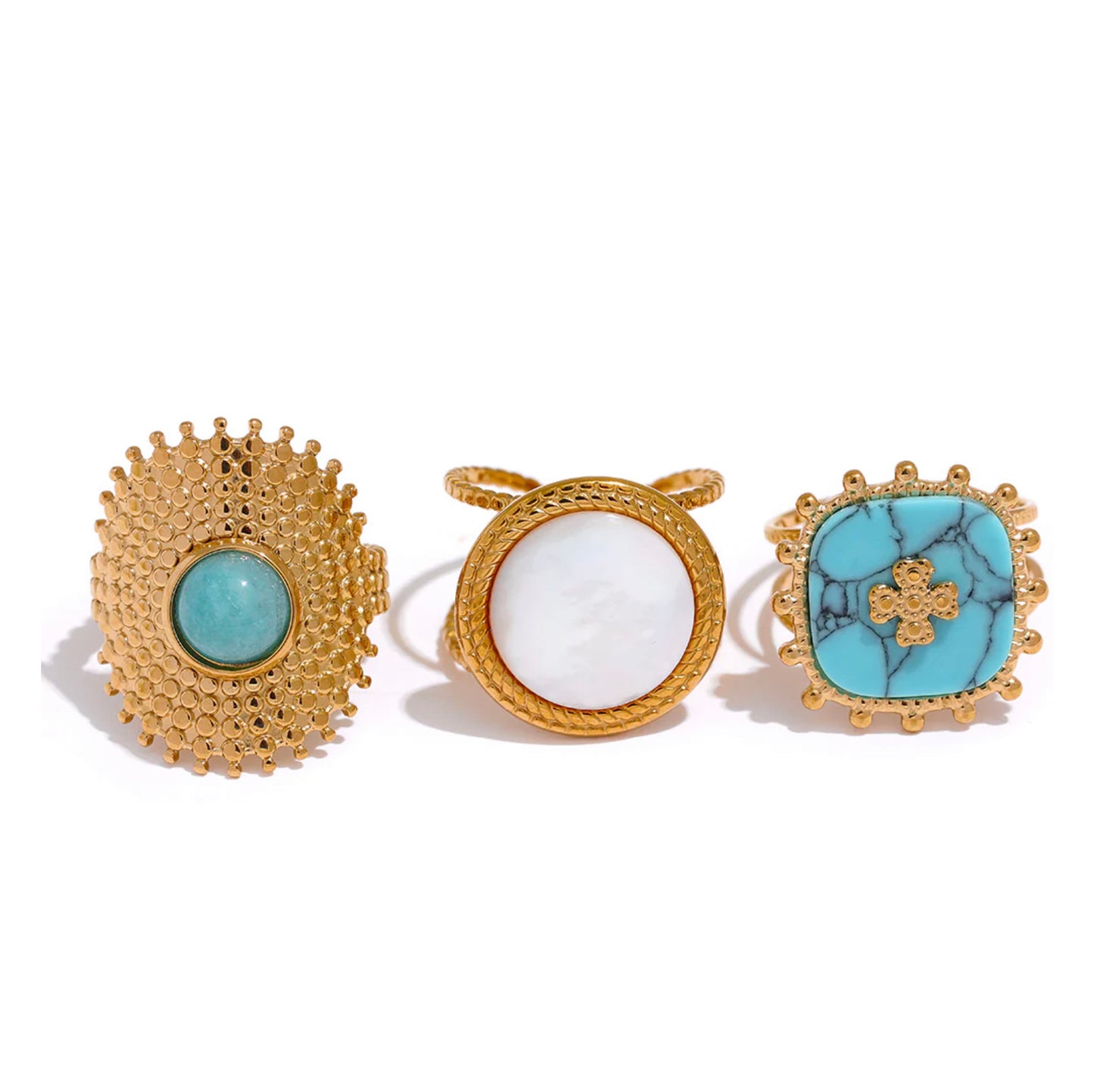 T-Squared Boho Ring - 18K Gold Coated