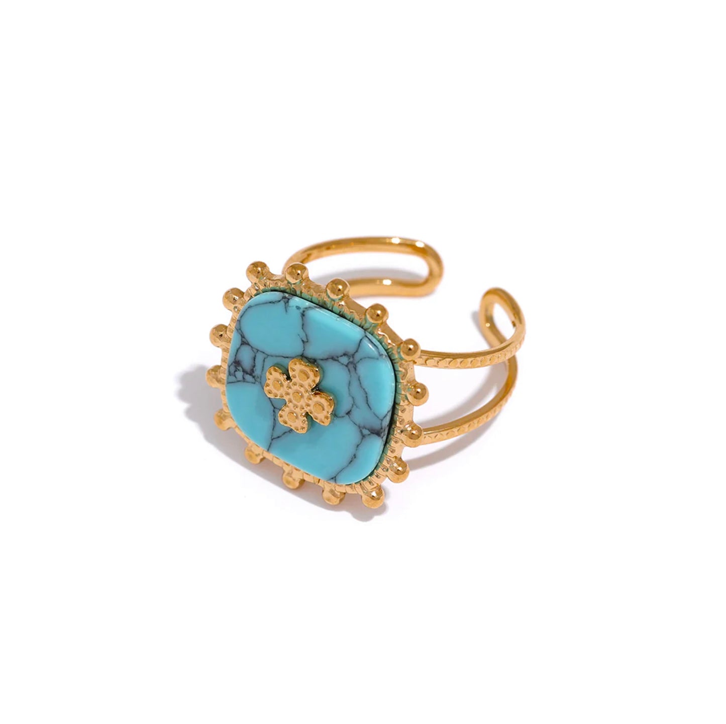 T-Squared Boho Ring - 18K Gold Coated