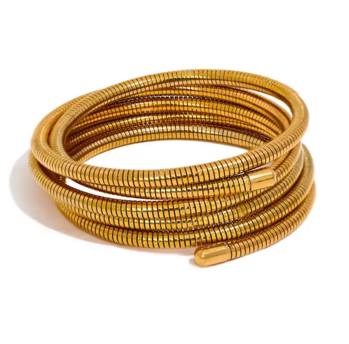 Wrapped Viper Bracelet - 18K Gold Coated