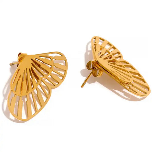 Fly Butterfly Earrings - 18K Gold Coated