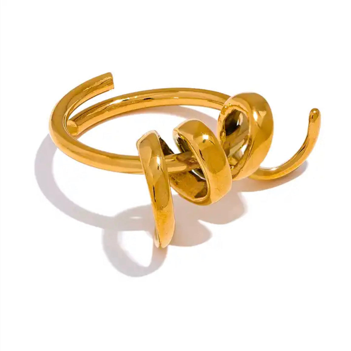 Twisted Spike Ring - 18K Gold Coated